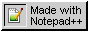 A sticker that says 'Made with Notepad++'!